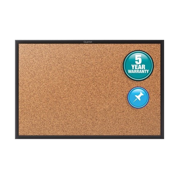 Quartet Mfg. Quartet 2308B, Classic Series Cork Bulletin Board, 96x48, Black Aluminum Frame QRT2308B - main